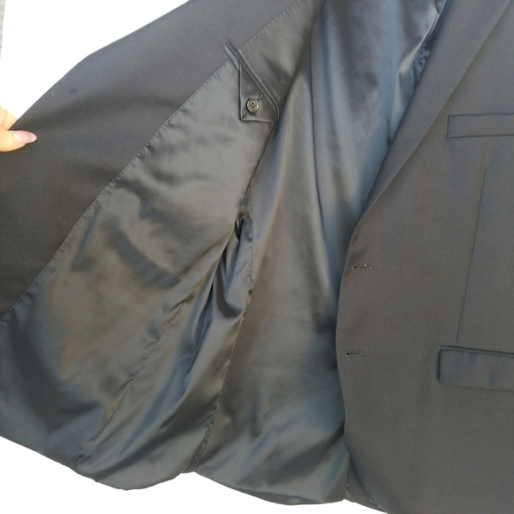 Ralph Lauren Wool Sport Coat Blazer 44R Navy Embossed Gold Buttons Like … - Picture 7 of 16